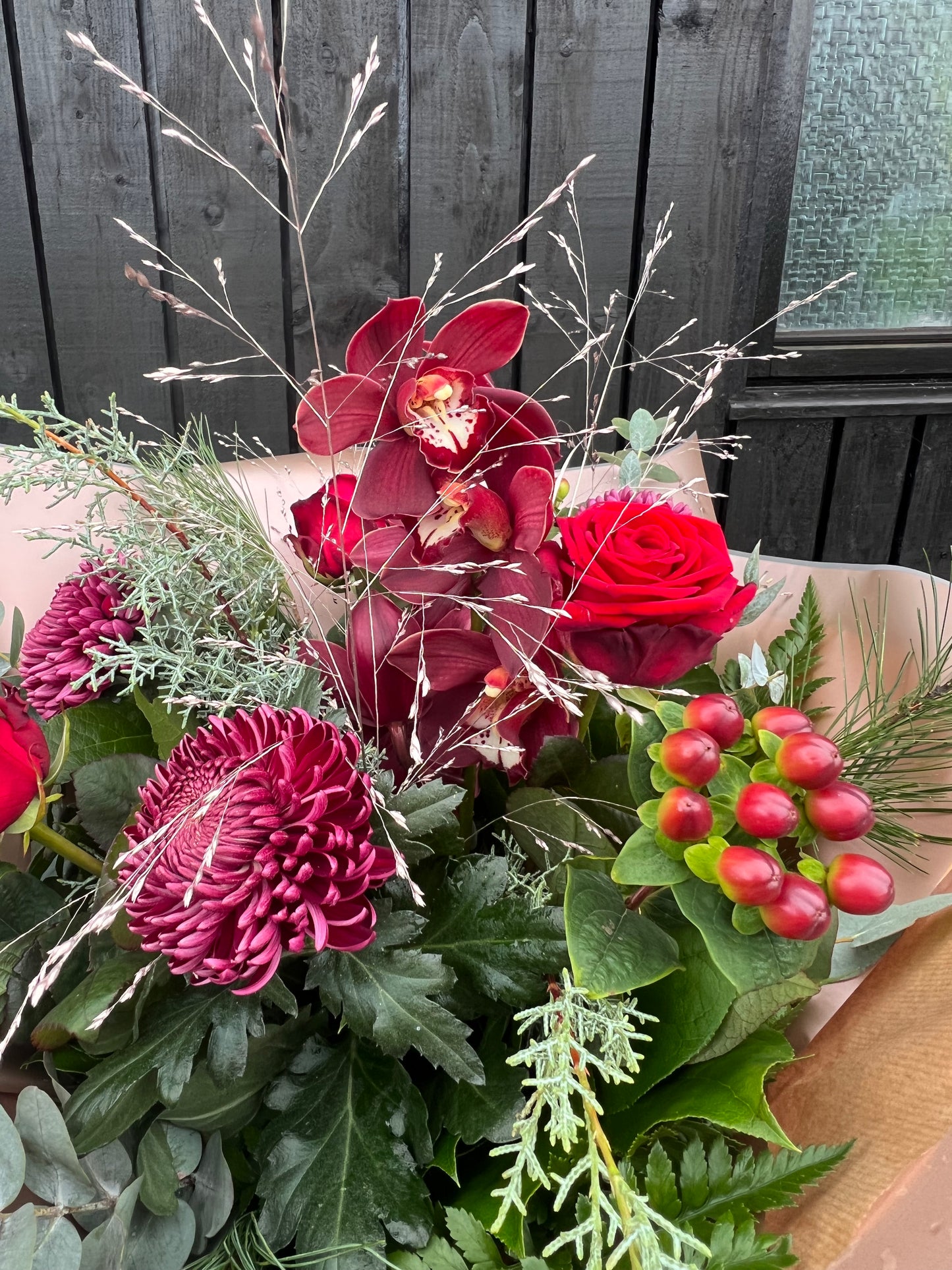 Mulberry Opulent Hand tie Bouquet