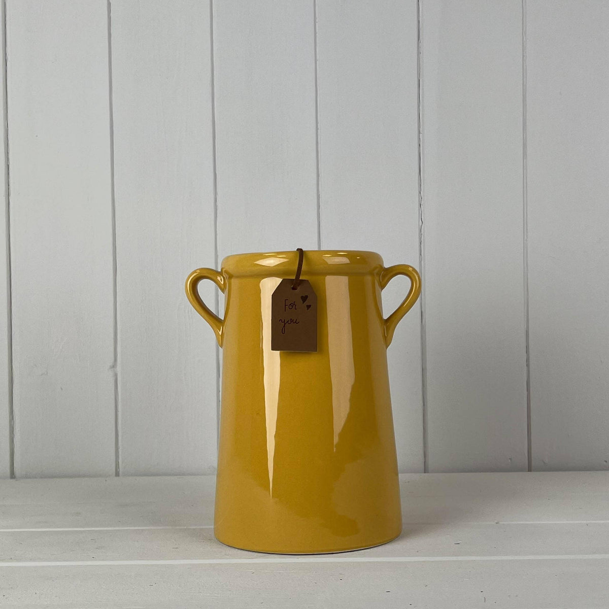 Burnt Yellow "For You" Vase 18cm