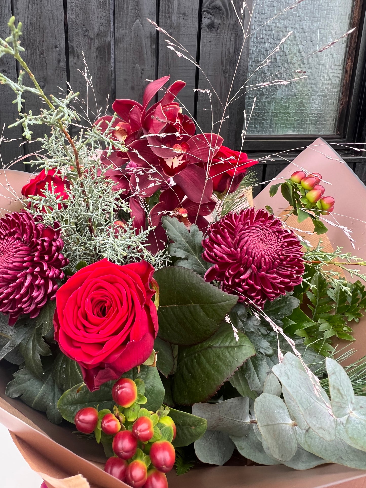 Mulberry Opulent Hand tie Bouquet