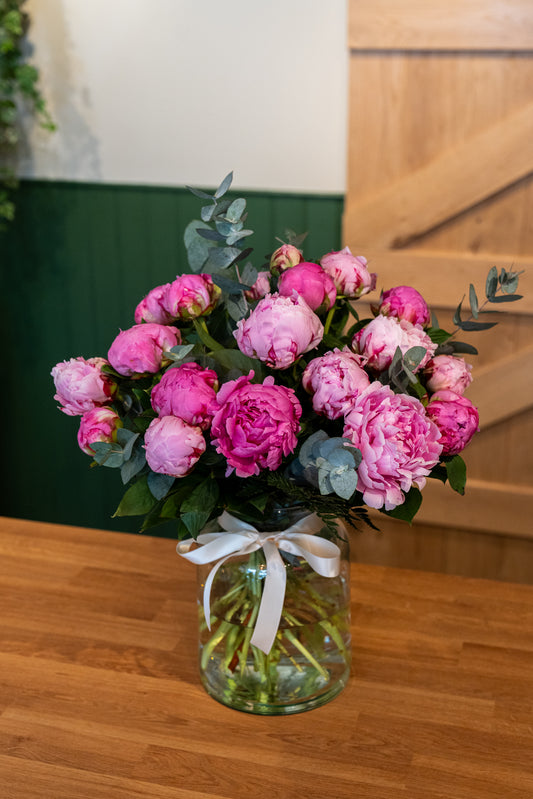 Peony opulence vase