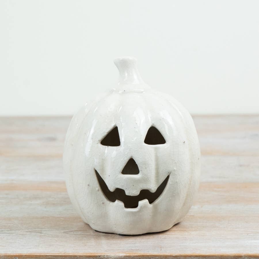Terracotta Halloween Pumpkin, 19.5cm